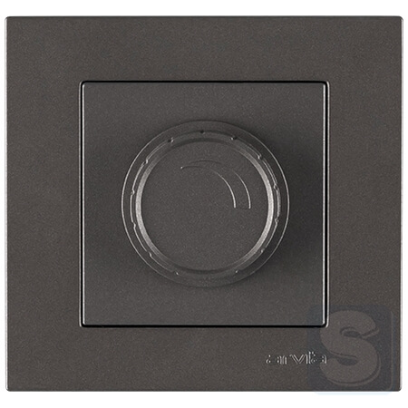 Діммер поворотний 800W Arvia Electric KAREN Антрацит (20 06 2000 237)